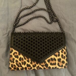 leopard studded crossbody